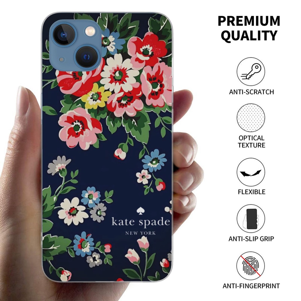 Kate Spade Clear สไตล์ใหม่เคสโทรศัพท์กันกระแทกสําหรับ IPhone 15 14 13 16 Pro XS Max MiNi 11 Pro X XR XS Max 6S 7 8 Plus SE