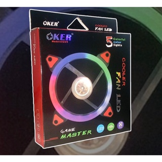 OKER รุ่น G1225 พัดลมเคสคอมพิวเตอร์ ขนาด 12ซม. มีไฟ LED 5 สี