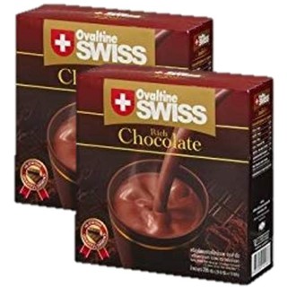 ﻿OVALTINE Swiss Rich Ready Mixed Malt Beverage Chocolate โอวัลติน สวิส ริช ช็อกโกแลต 29.6g x10ซอง (2กล่อง)