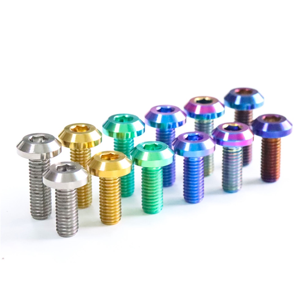 RTAMO Titanium Gr5 น็อตดิสก์เบรก M8(#12) x15 20 25 30 35 40L Hex Allen Head Full Thread - รูปที่ 2