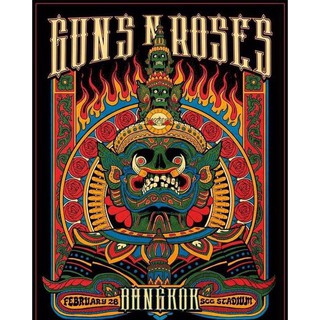 โปสเตอร์ Guns N’ Roses กันส์แอนด์โรสเซส วง ดนตรี รูป ภาพ ติดผนัง สวยๆ poster 34.5 x 23.5 นิ้ว (88 x 60 ซม.โดยประมาณ)