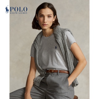 Ralph Lauren เสื้อยืด คอกลม ผ้าฝ้าย สไตล์คลาสสิก สําหรับผู้หญิง RL22678