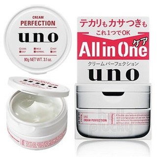 Shiseido UNO All-in-One Cream Perfection 90g  / uno สีแดง ครีมสำหรับผู้ชาย เพิ่มความชุ่มชื้น กระชับผิว ลดริ้วรอย