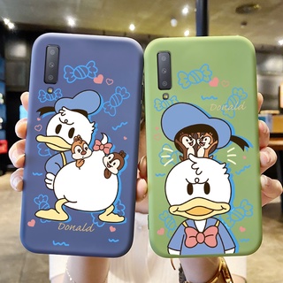 สำหรับ Samsung A6 2018 A6 PLUS 2018 A7 2018 A9 2018 A60 A22 A03s เคส Disney โดนัลด์ดั๊กกันกระแทกฝาหลังแบบนุ่มซิลิโคนรูปแบบกล้องเต็มตัวป้องกันเลนส์ปลอกน่ารักเคสโทรศัพท์สำหรับเด็กผู้หญิง