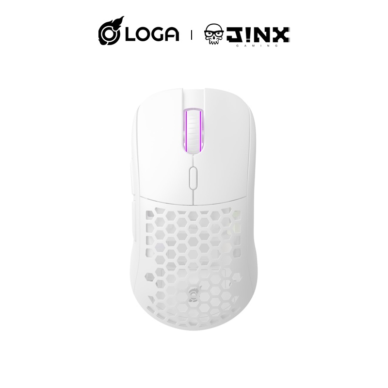 LOGA Kirin PRO wireless R2 Gaming Mouse - White ประกันศูนย์ 2 ปี