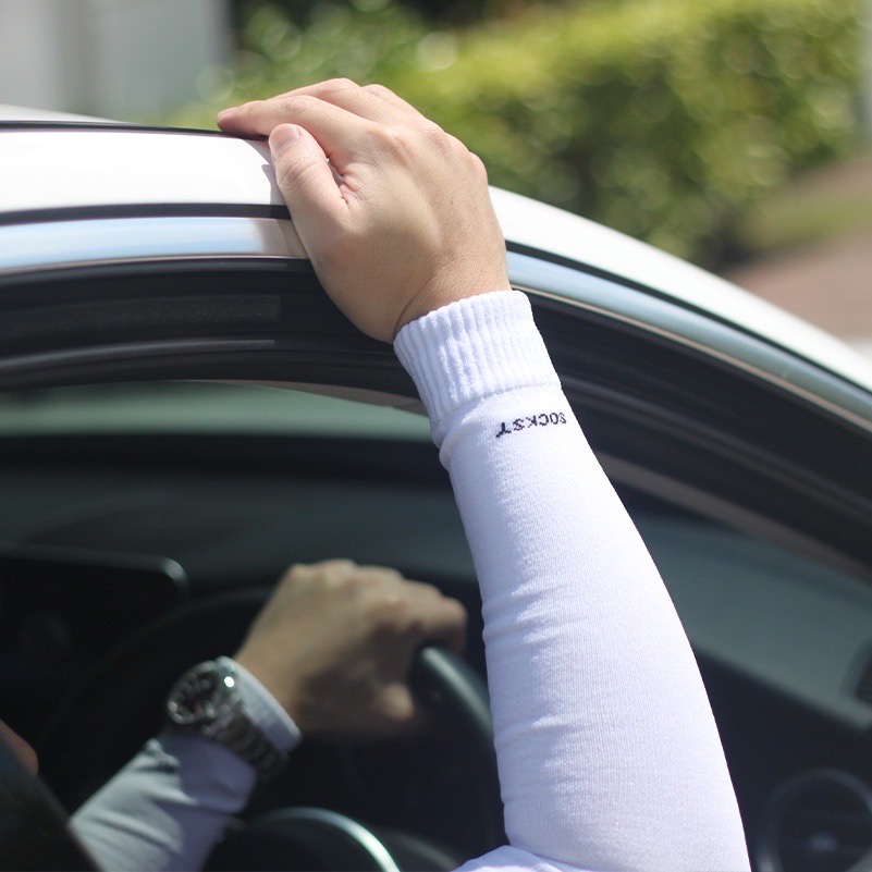 SOCKSY ปลอกแขนกันแดด กันยูวี หนา ทน ใส่สบาย กันแดดได้ดี Free Size ระบายอากาศ ใส่สบาย ใส่ได้ทั้งชายและหญิง - รูปที่ 3