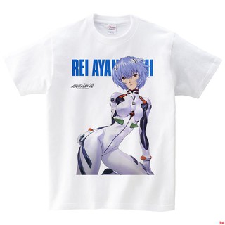 เสื้อยืดโอเวอร์ไซส์เสื้อยืด EVA พิมพ์ลาย Neon Genesis Evangelion Shinamoto Yoshiyuki Soo Ming Ling Ayamoto Asuka Asuka T