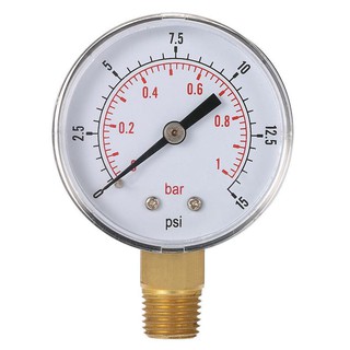 เครื่องวัดความดันน้ํา 0~1 Bar 50 มม . 1 / 4 Npt Thread Manometer