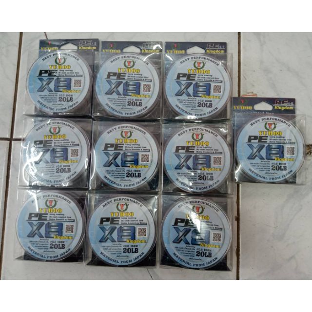 สาย PE X8 YUHOO(Kingdom)(แจ้งขนาดในแชท 20lb,30lb)