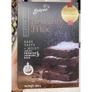 แป้งไม่มีกลูเตน สำหรับ บราวนี่ ตรา เบเกอร์ไรส์ 360 G. Brownie Mix Gluten Free ( Bankerise Brand )