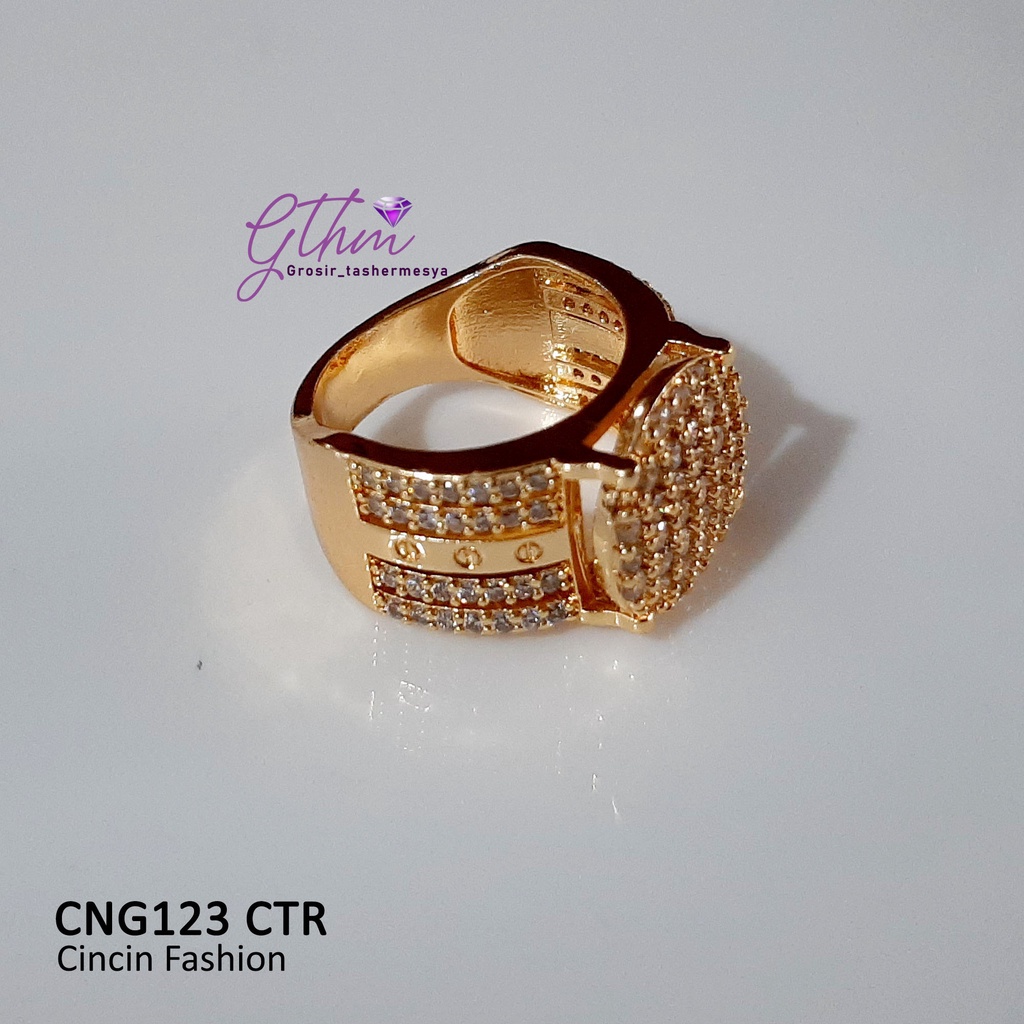 แหวนผู้หญิงหรูหรา soltan Gem CNG133 สแตนเลสเงาเหมือนเพชรจริง