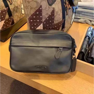 พร้อมส่ง แท้ 🇺🇸100% New Coach กระเป๋า ผู้ชาย รุ่น GRAHAM CROSSBODY (COACH F39946) BLACK/BLACK ANTIQUE NICKEL