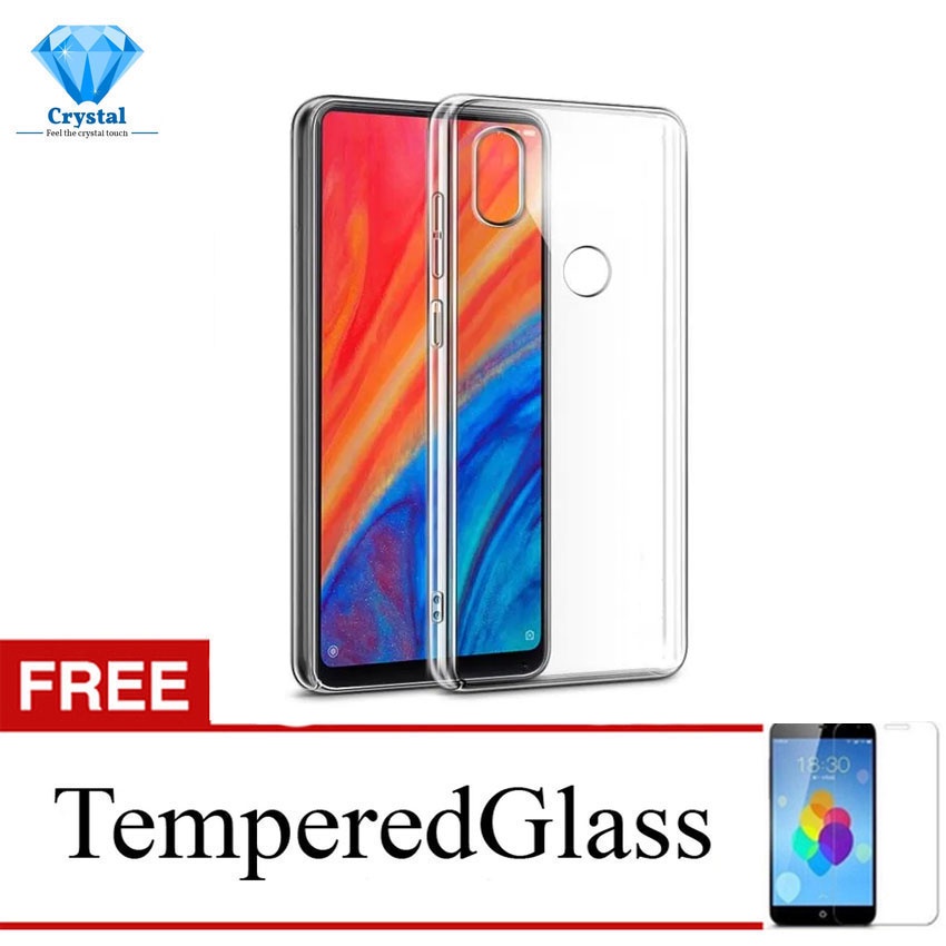 เคสคริสตัลสําหรับ Xiaomi Mix 2S 2018 - 5.99 นิ้ว - เคสแข็งแบบใส - ฟรีกระจกนิรภัย