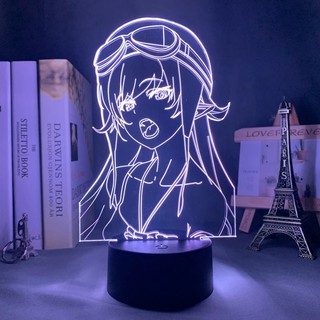 โคมไฟ Led รูปการ์ตูนอนิเมะ 3D สําหรับตกแต่งห้องนอนเบเกอรี่