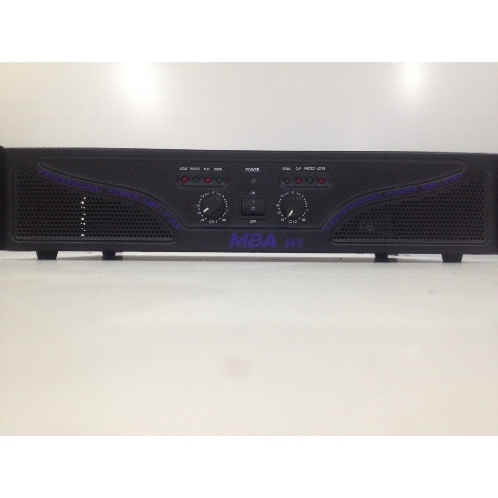 เครื่องขยายเสียง พาวเวอร์ แอมป์ Professional Power Amplifier MBA H1 250 W + 250 W RMS Stereo 500 W R