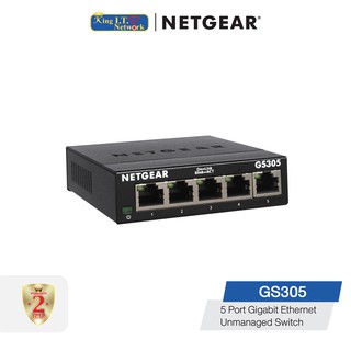 NETGEAR (GS305) 5-Port Gigabit Ethernet Unmanaged Switch - Desktop, Sturdy Metal Fanless Housing