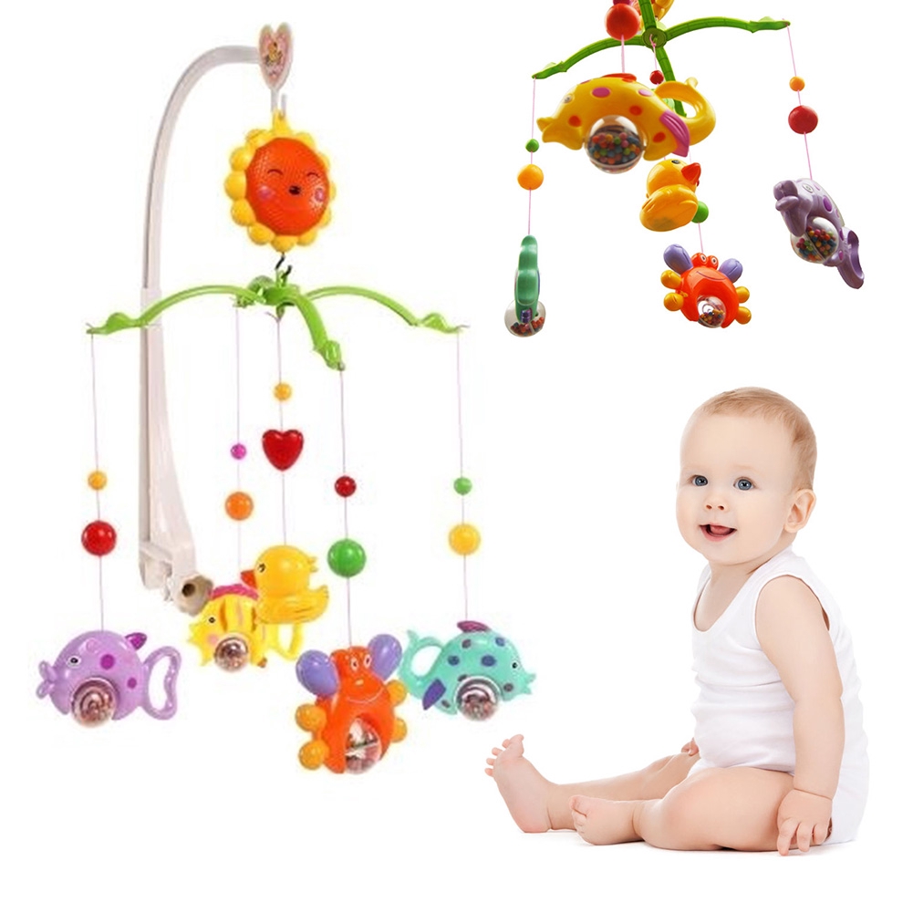 Musical Cot Mobile, Baby Music Bedside Bell Cartoon Crib Hanging Bell