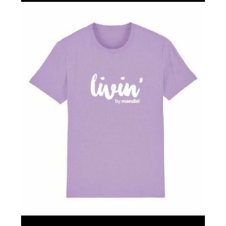 เสื้อยืดผ้าฝ้ายพิมพ์ลาย Livin เสื้อยืด โดย mandiri LILAC Combϟd30S