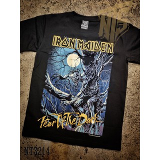  Iron Maiden ROCK เสื้อยืด เสื้อวง เสื้อดำ สกรีนลายอย่างดี ผ้าหนานุ่ม ไม่หดไม่ย้วย  T SHIRT S M L XL XXL