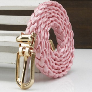 MiStyles เข็มขัด เข็มขัดผู้หญิง สไตล์วินเทจ เข็มขัดสตรี Womens Female Fashion Casual Belt Waist Ceinture 1421 สีชมพู