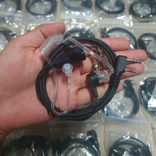 หูฟังวิทยุสื่อสาร FBI สายน้ำเกลือ ครบชุด สำหรับ แจ็ค KENWOOD , MOTOROLA , ICOM , SPENDER อื่นๆ ร้านไ