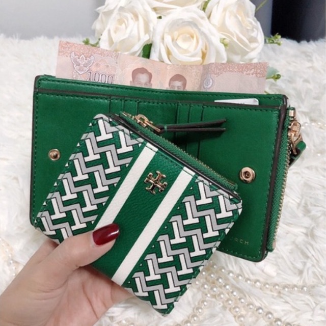 Tory burch t zag zip mini wallet hot sale