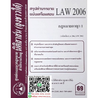 สรุปคำบรรยาย LAW 2006 (LA 206) กฎหมายอาญา 1 (ลุงชาวใต้)