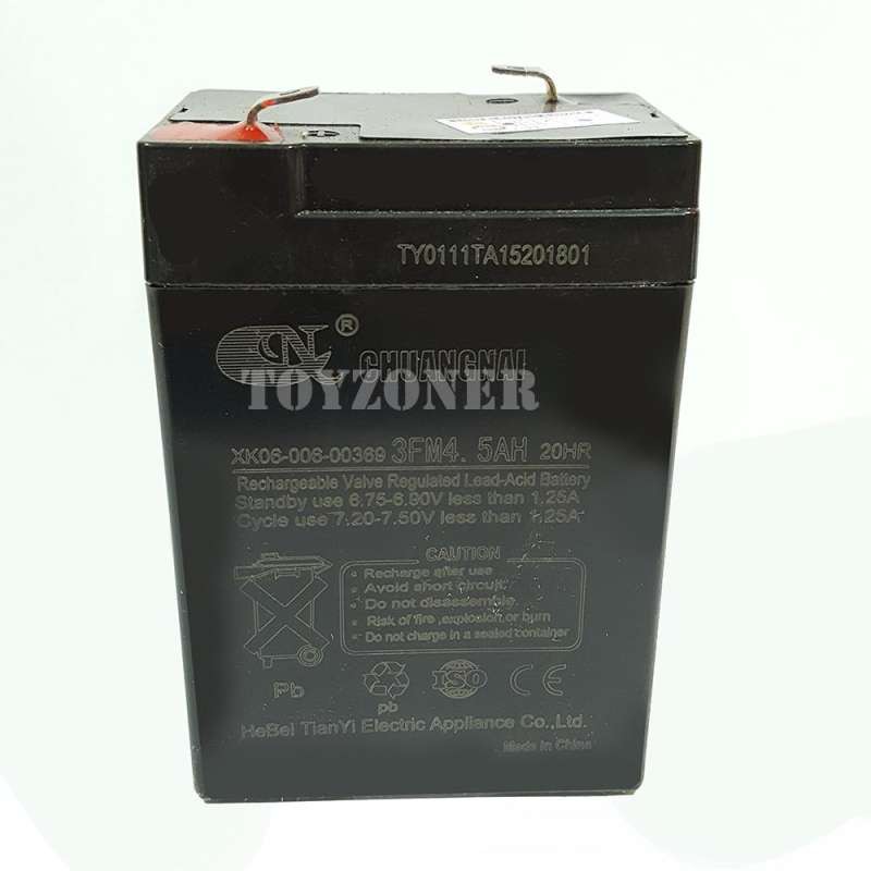 ToyZoner แบตเตอรี่ รถเด็ก 6v4.5 Ah Battery Warranty 1 เดือน