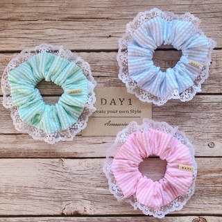 DAY 1 scrunchies โดนัทมัดผม ยางรัดผม L size