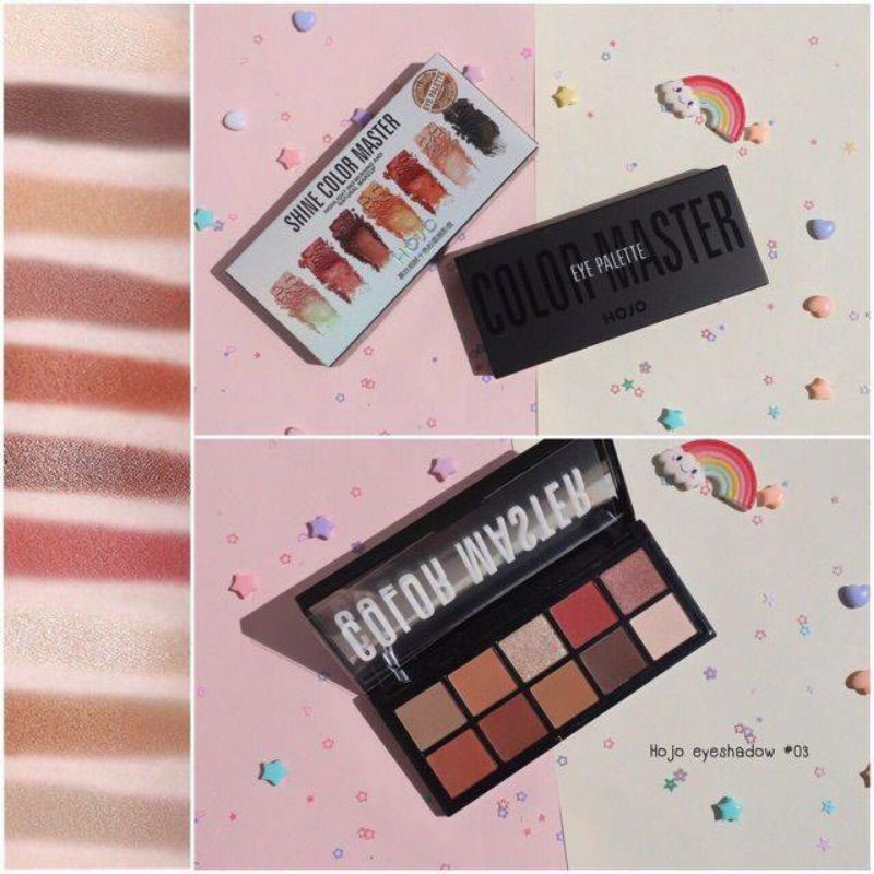HOJO SHINE COLOR MASTER eyeshadow palette 10 color อายแชโดว์ พาเลททาตา 10 ช่อง