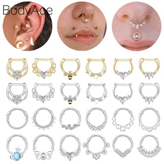 Bodyace จิวเจาะจมูก ทองแดง รูปงู ผึ้ง 10 มม. 1 ชิ้น