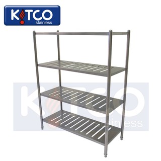 ชั้นวางของ 4 ชั้น แบบเจาะสลอต - Kitco Stainless