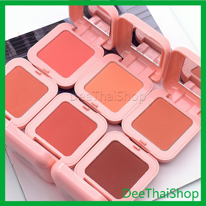 DeeThai บลัชออนปัดแก้มโทนส้ม ชมพูพีช ปรับหน้าขาวสว่าง มีออร่า แดง blush