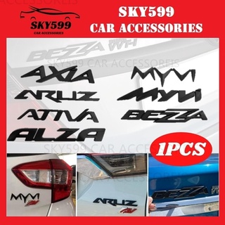 โลโก้รถยนต์ สีดําด้าน Perodua Myvi Ativa Aruz Alza Bezza Axia ตราสัญลักษณ์ด้านหลัง 1 ชิ้น