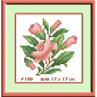 ไอแอมครอสติช iamcrossstitch DIY รหัสTmini-186 17x17 cm. ชุดอุปกรณ์งานฝีมือปักครอสติชครบชุด