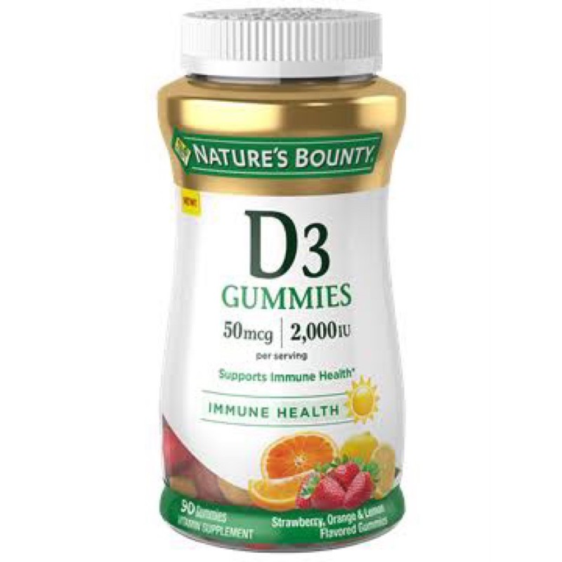 Nature’s Bounty, Vitamin D3 Gummies, Lemon Flavored, ???????????? 50