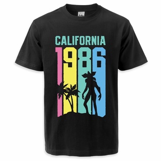 ผ้าฝ้ายคอกลมคนแปลกหน้า T เสื้อ 2022 ทีวี Mens Tshirt Eleven Hawkins 1986 California Tops Harajuku Camisa Masculina Crewn