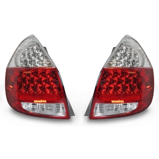 (1 คู่) DEPO ไฟท้าย ไฟท้ายแต่ง HONDA JAZZ GD 2003 2004 2005 2006 2007 ขาวแดง LED (ไฟหรี่ ไฟเบรค ไฟเลี้ยว เป็นหลอด LED)