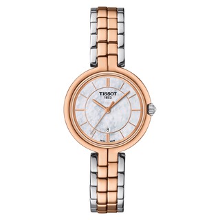 Tissot Flamingo Quartz ทิสโซต์ ฟลามิงโก้ สีขาวมุก สองกษัตริย์ T0942102211100 นาฬิกาผู้หญิง