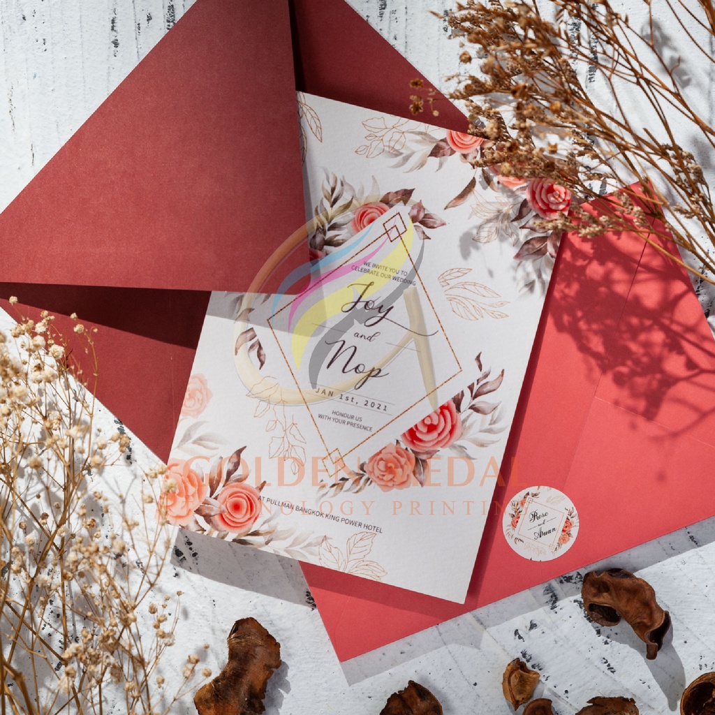 ซองงานแต่ง ซองยุโรป ขนาด 4x6, 5x7 นิ้ว  งานแต่ง ซองฝายุ 100g (50 ซอง) Envelope