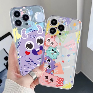 เคสโทรศัพท์มือถือ TPU แบบใส ขอบสี่เหลี่ยม กันกระแทก ลายมอนสเตอร์คุกกี้ สําหรับ Samsung Galaxy A33 A53 A73 5G A32 A52 A72 A31 A51 A71 A23