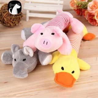 สัตว์เลี้ยง Puppy Chew Squeaker Squeaky Plush Sound สัตว์เลี้ยงลูกสุนัข Piggy Elephant เป็ด