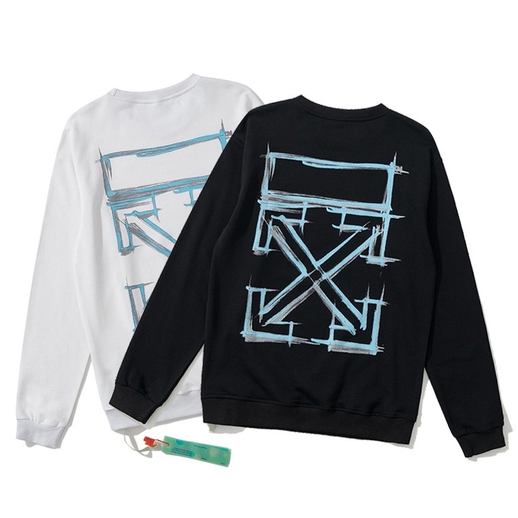 OFF WHITE mark brush paint graffiti arrow sweater hoodie