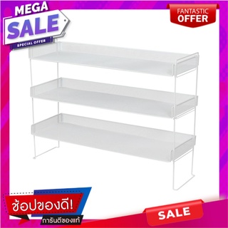 ชั้นวางรองเท้า 3 ชั้น STACKO BILA 77x26.5x57.5 ซม. สีขาว ที่จัดเก็บรองเท้า 3 TIER SHOE RACK STACKO BILA 77X26.5X57.5CM W