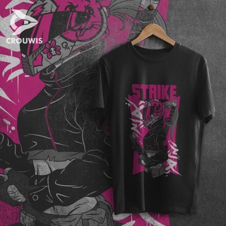 เสื้อยืดผ้าฝ้าย เสื้อยืดแขนสั้น ผ้าฝ้าย พิมพ์ลาย Strike 24s สําหรับผู้ชาย และผู้หญิง 30s