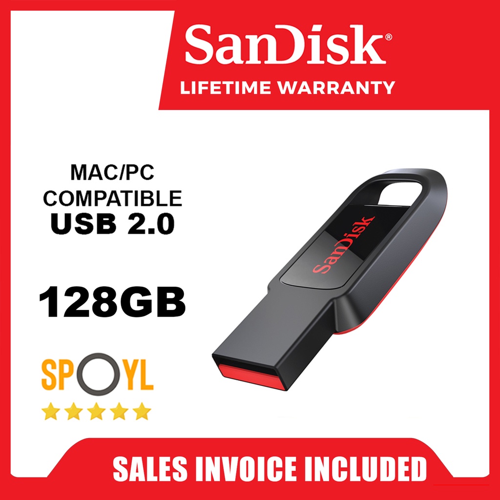 SanDisk SDCZ61 128GB USB 2.0 Cruzer Spark Flash Drive For Laptop ...