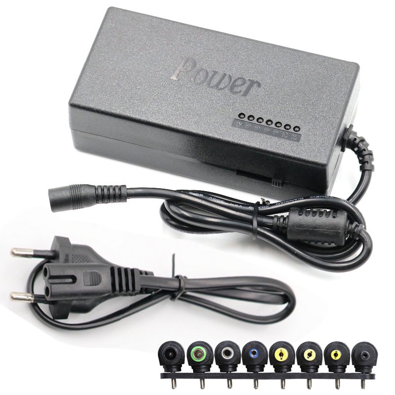 Universal 12V ถึง 24V 96W AC DC ชาร์จแบบพกพา Converter 8pcs DC Connetor ปลั๊กอะแดปเตอร์สําหรับแล็ปท็