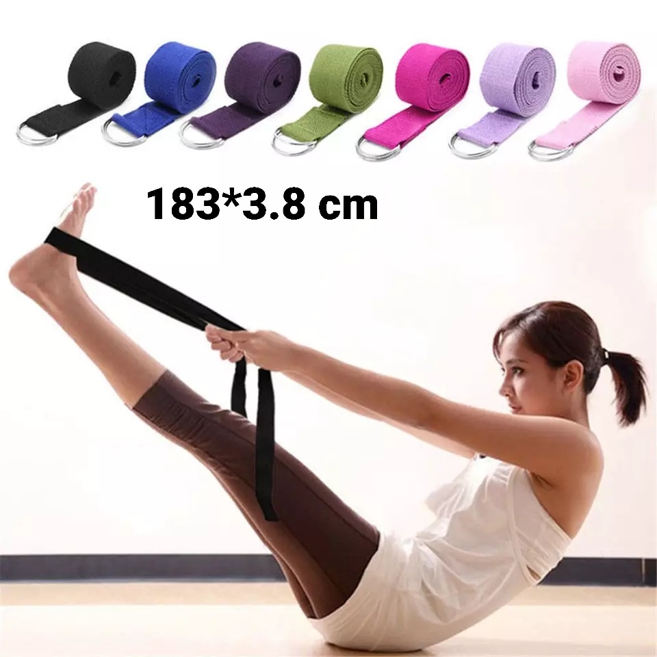 เชือกโยคะ เข็มขัดยืดกล้ามเนื้อ Yoga Straching Strap ออฟฟิศซินโดรม จัดระเบียบร่างกาย เพิ่มความอ่อนตัว