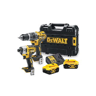 DEWALT ชุดสว่านกระแทกและไขควงกระแทกไร้สาย Lithium-ion 18V รุ่น DCK266M2T-B1