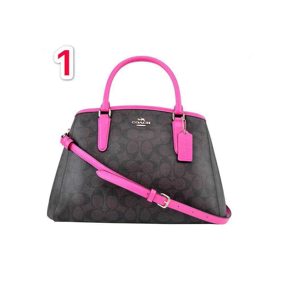 coach แท้ F58310 MARGOT CARRYALL IN SIGNATURE ทรงถัง 13